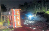 Goods lorry overturns after crashing into house compound in Bantwal